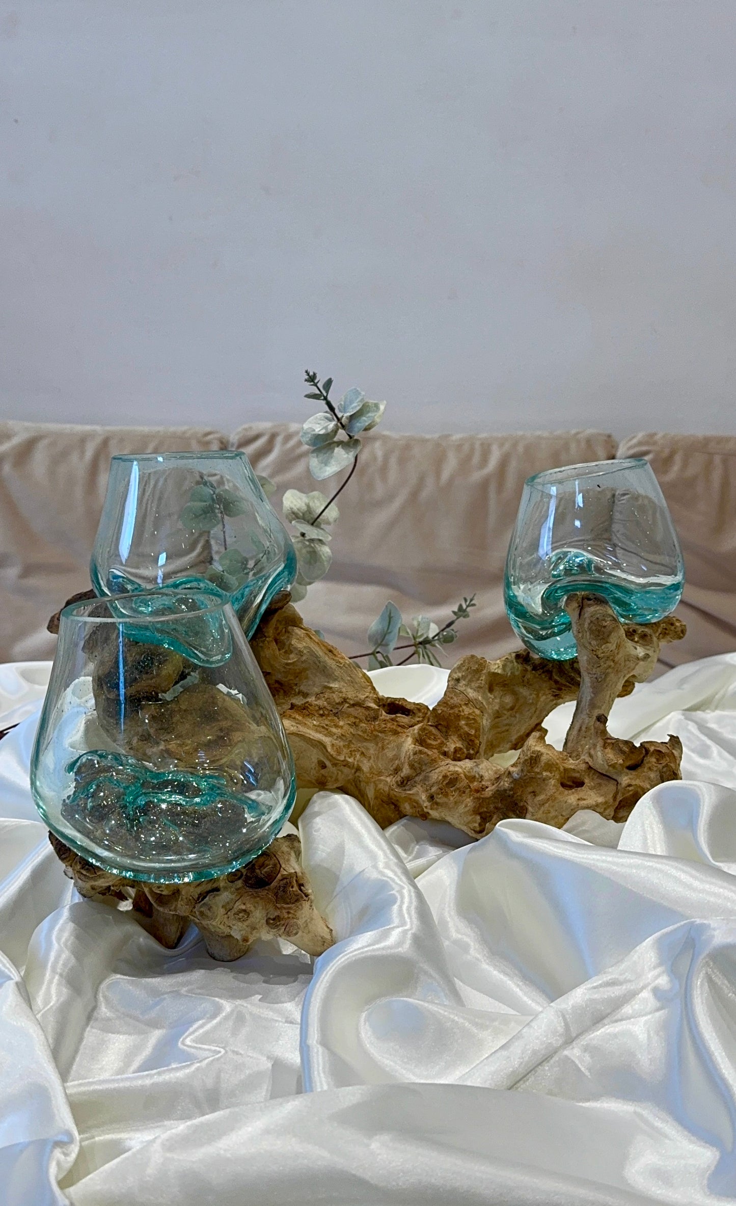 Rootform Glass Sculpture — Triple Vessel