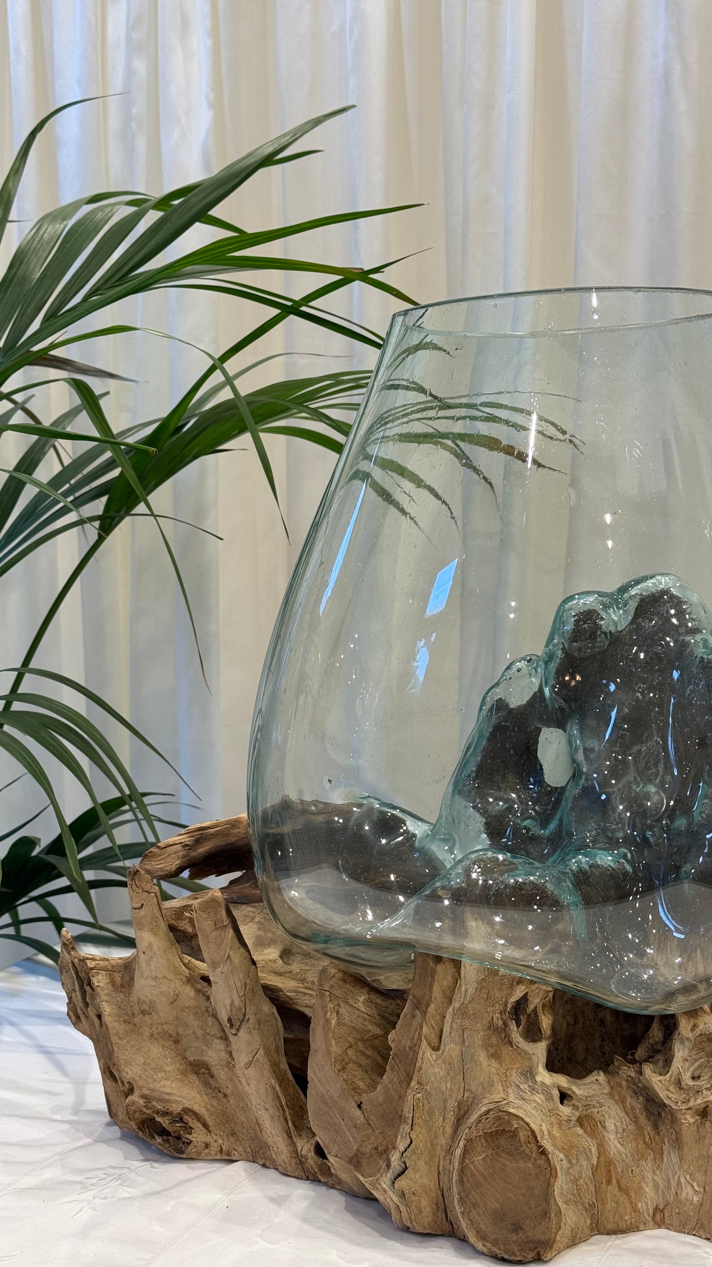 Single Glass Form on Wood