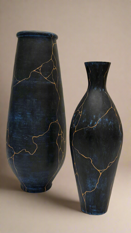 Blue and gold lightning